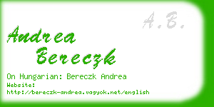 andrea bereczk business card